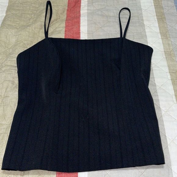 WOMENS Y2K FITTED BLACK CAMISOLE SIZE XS - Picture 6 of 8